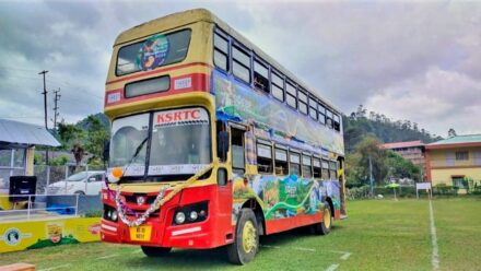 double-decker bus service in Munnar